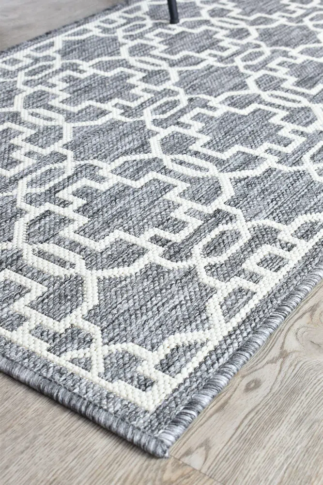 Alaska Indoor Outdoor 08 Grey Cream Rug - Image 17
