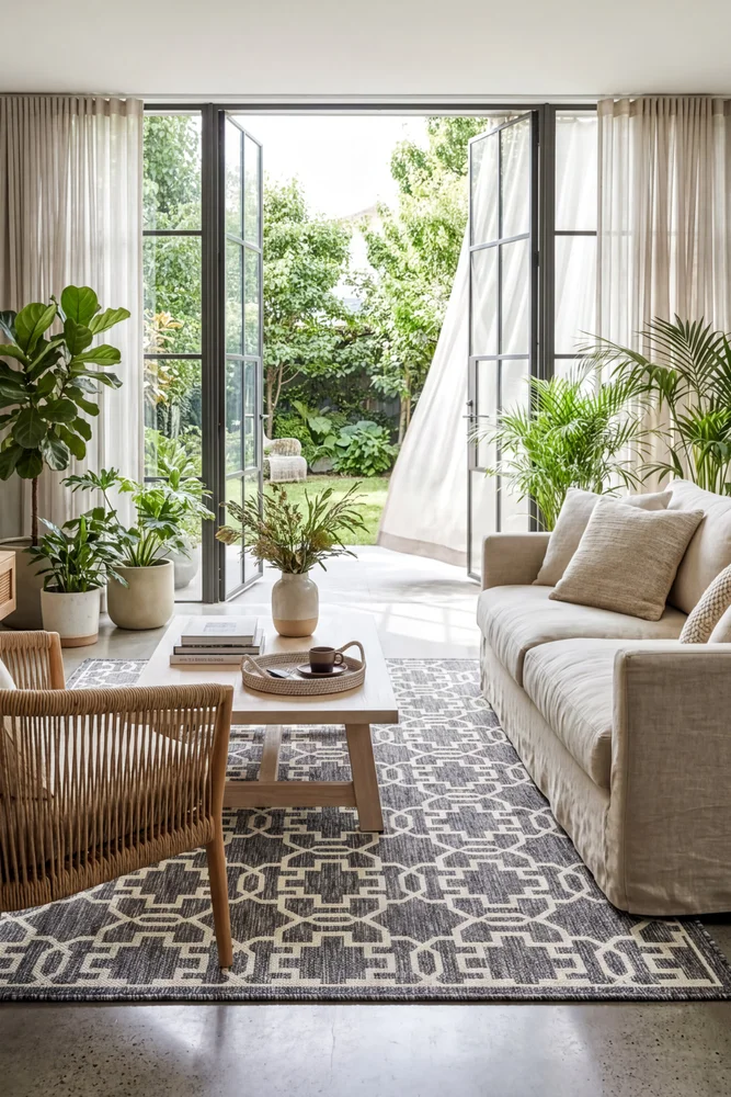 Alaska Indoor Outdoor 08 Grey Cream Rug - Image 3