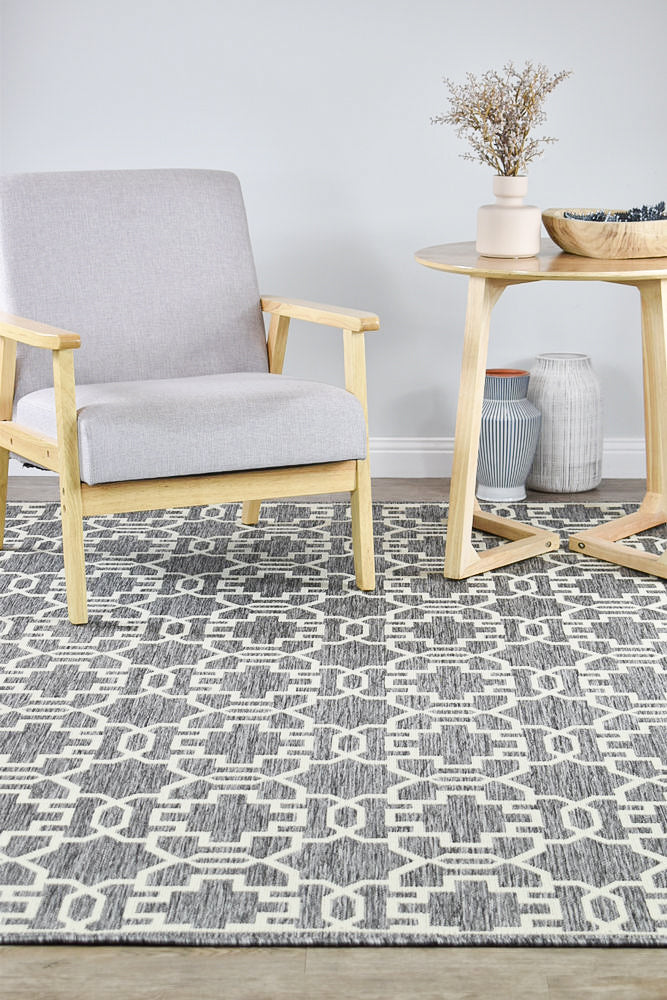 Alaska Indoor Outdoor 08 Grey Cream Rug - Image 4
