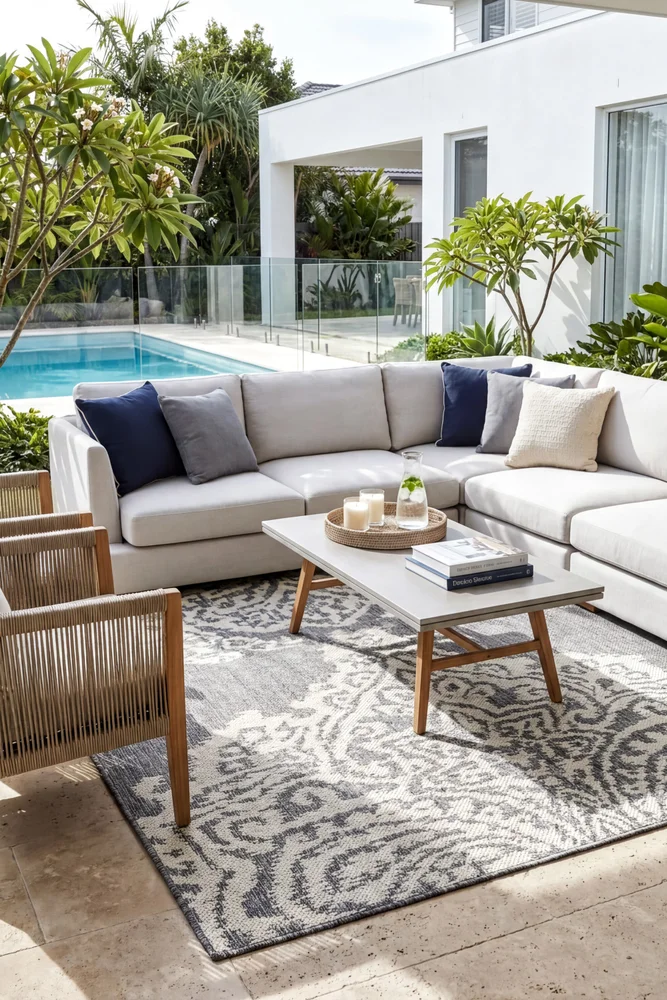 Alaska Indoor Outdoor 05 Grey Cream Rug - Image 2