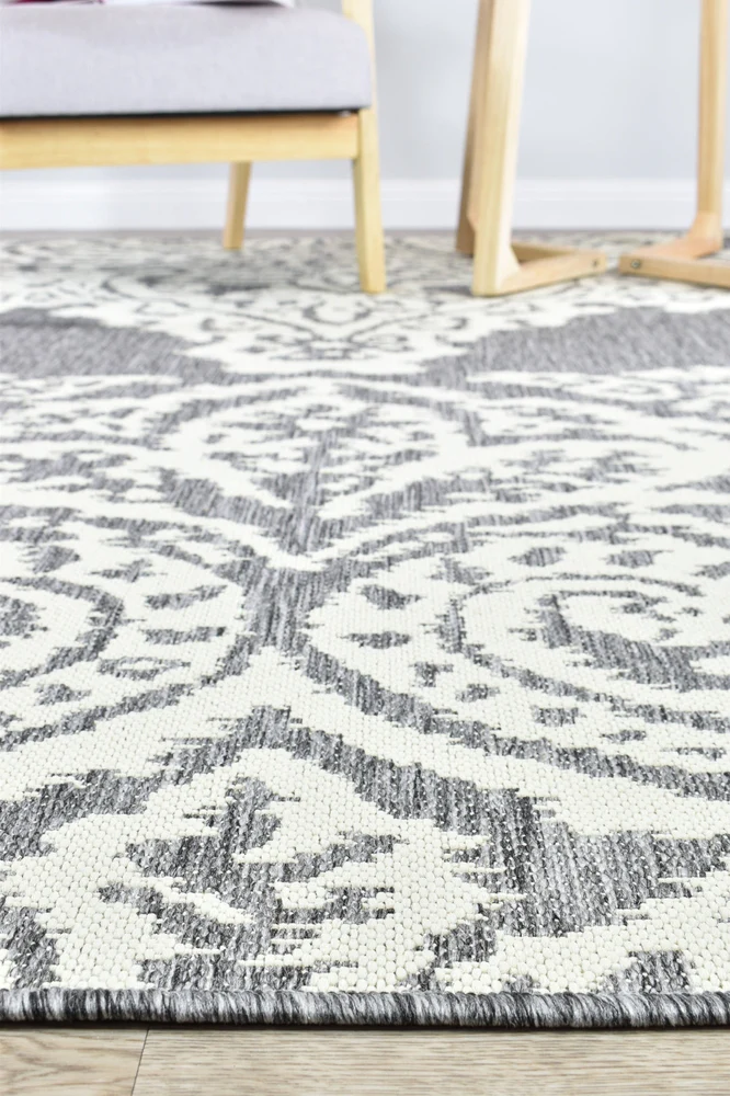 Alaska Indoor Outdoor 05 Grey Cream Rug - Image 9