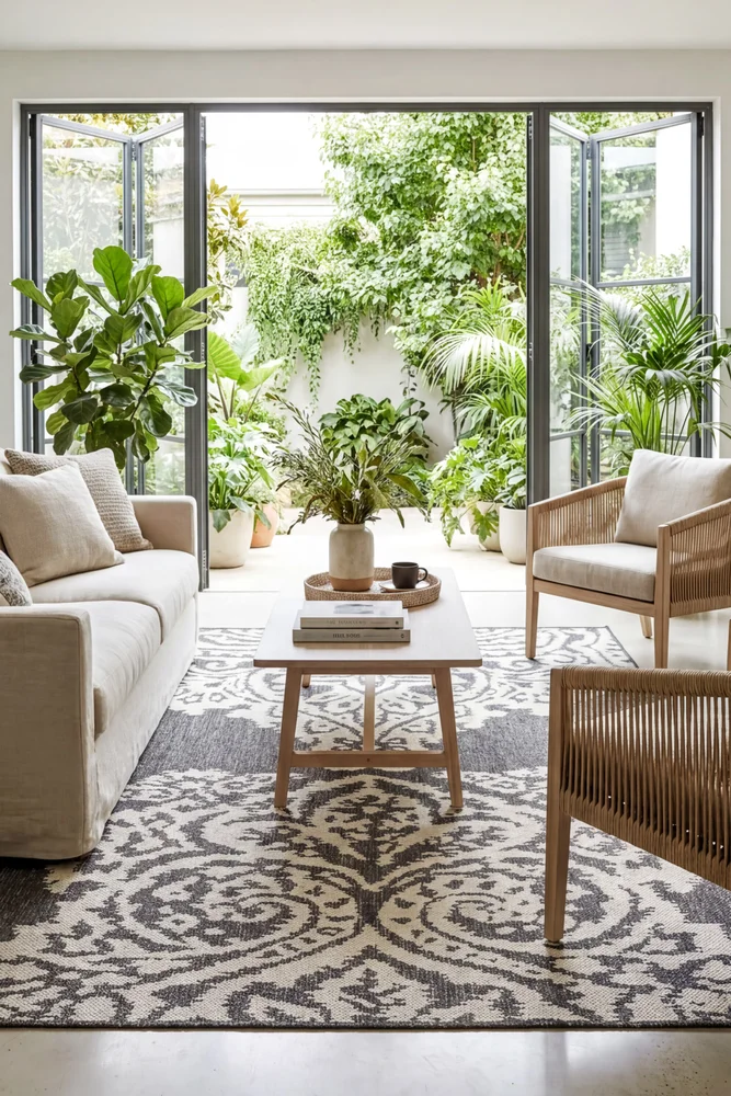 Alaska Indoor Outdoor 05 Brown Cream Rug - Image 3