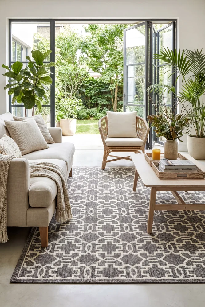 Alaska Indoor Outdoor 08 Brown Cream Rug - Image 3