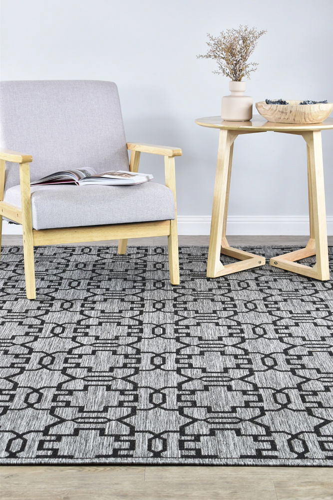 Alaska Indoor Outdoor 08 Grey Black Rug - Image 4