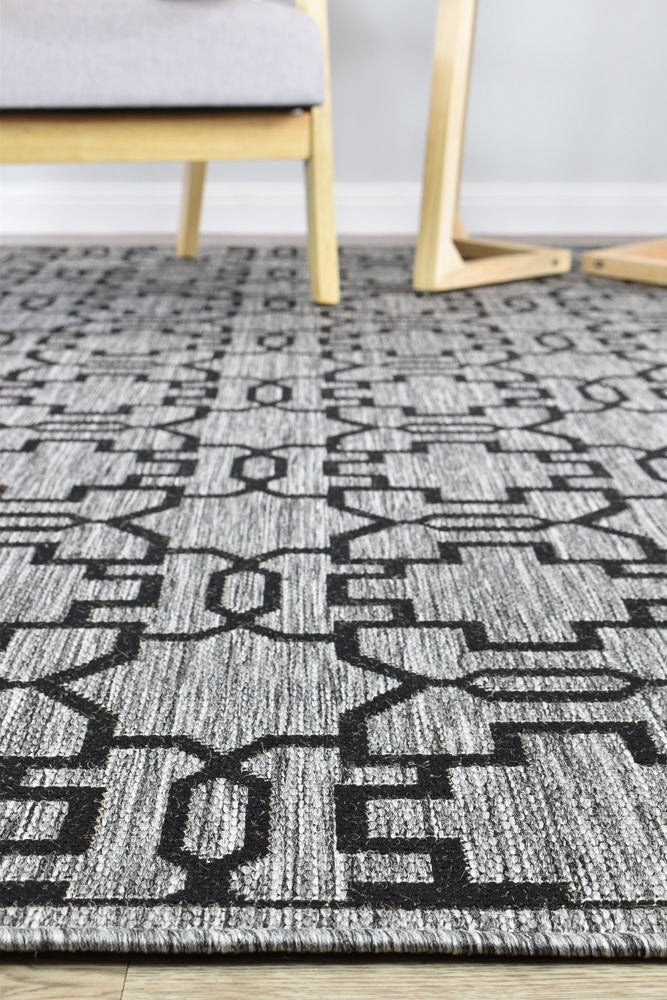 Alaska Indoor Outdoor 08 Grey Black Rug - Image 8