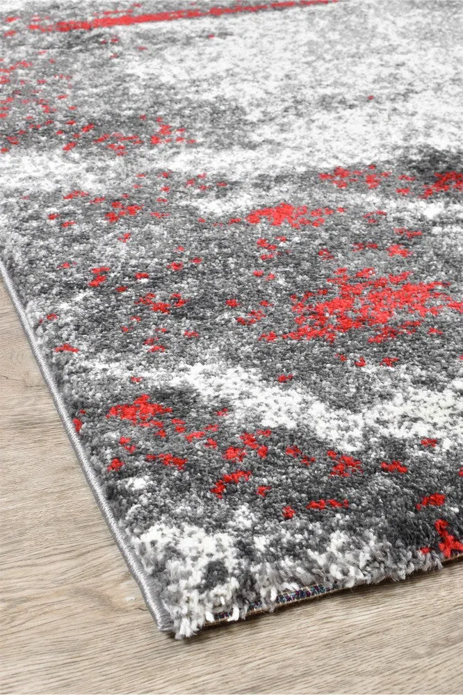 Dahlia 176 Grey Red Rug - Image 4