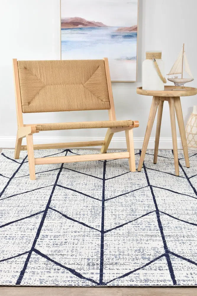 Mirada Cream Blue Outdoor Rug - Image 4