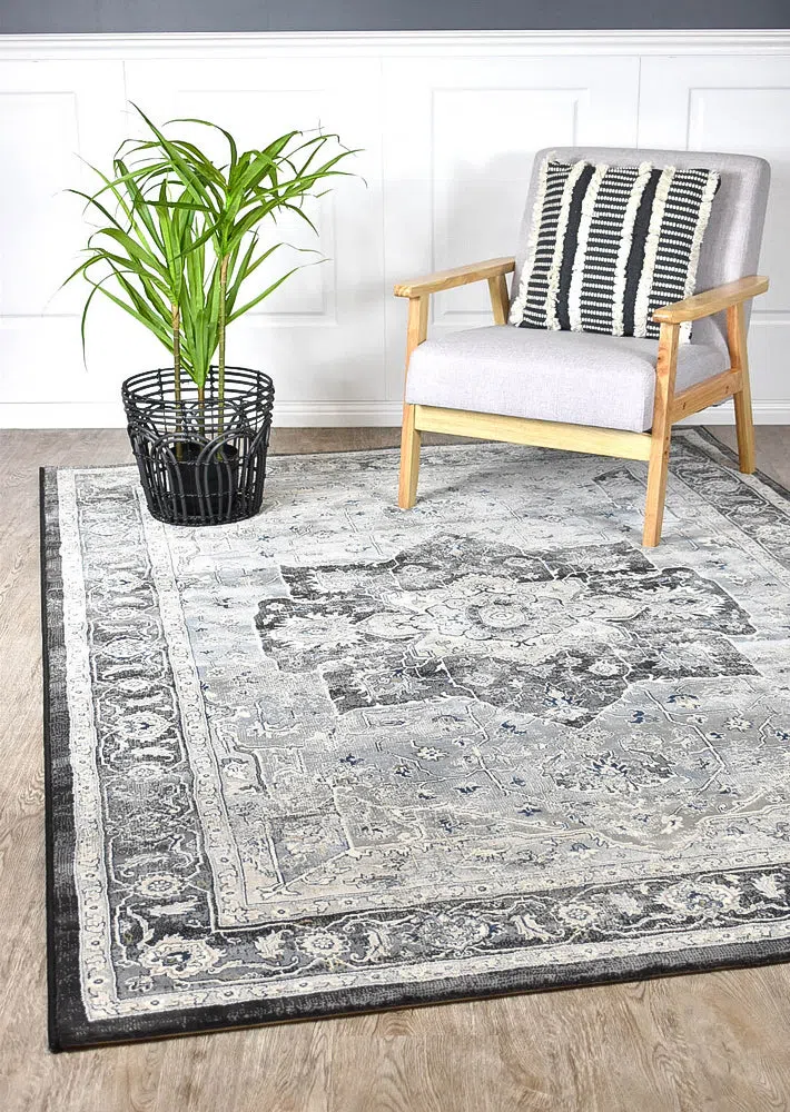 Zeus Blue Medallion Rug - Image 3