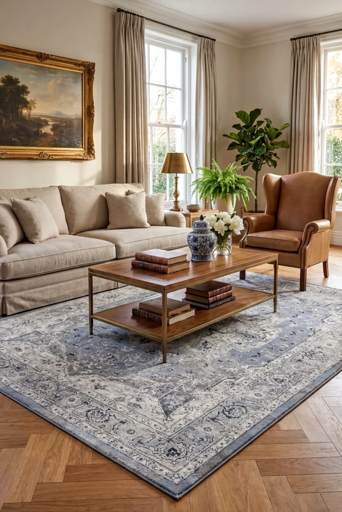 Zeus Blue 28 Traditional Rug - Image 2