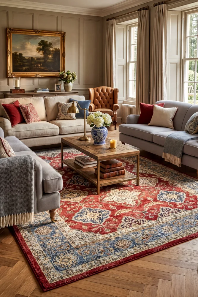Zeus Red 54 Traditional Rug - Image 2