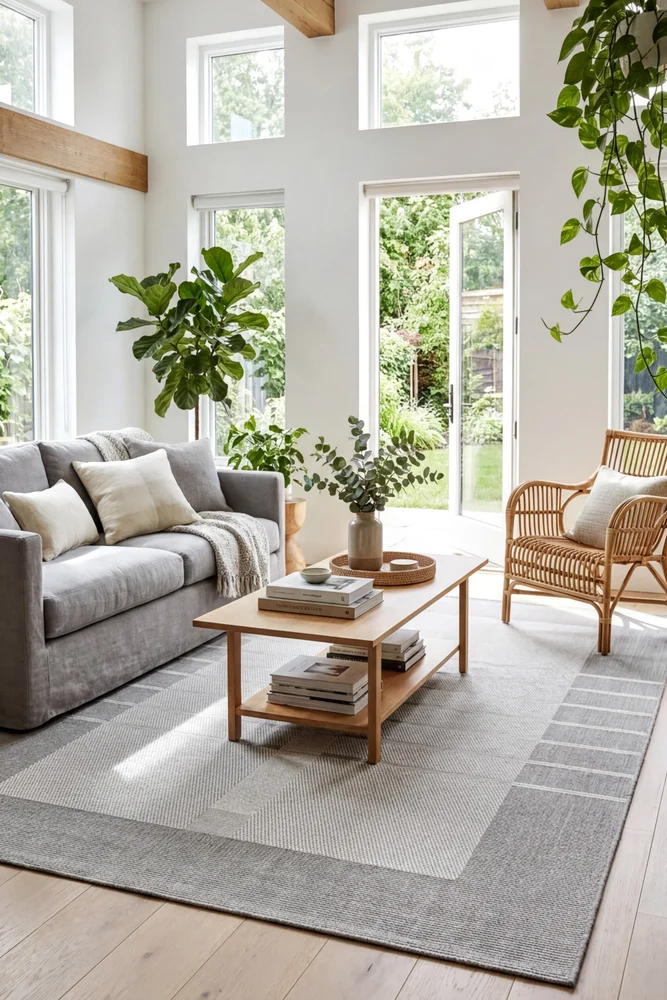 Samba Silver Cream Outdoor Rug - Image 3