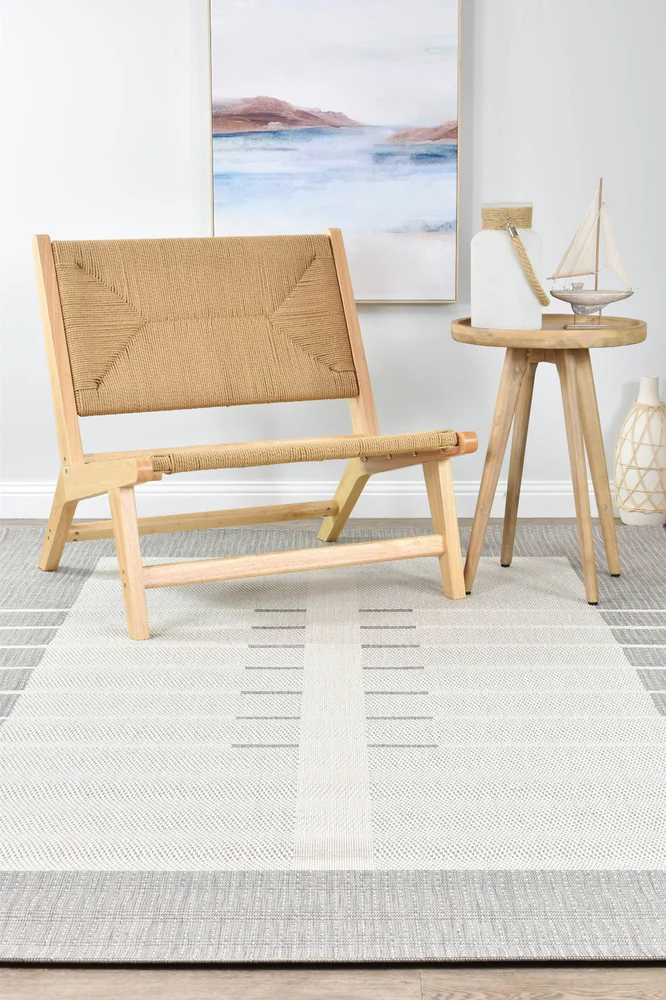 Samba Silver Cream Outdoor Rug - Image 4