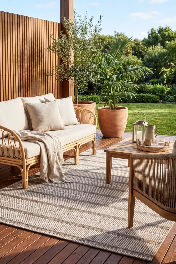 Summer 56 Beige Outdoor Rug - Image 2
