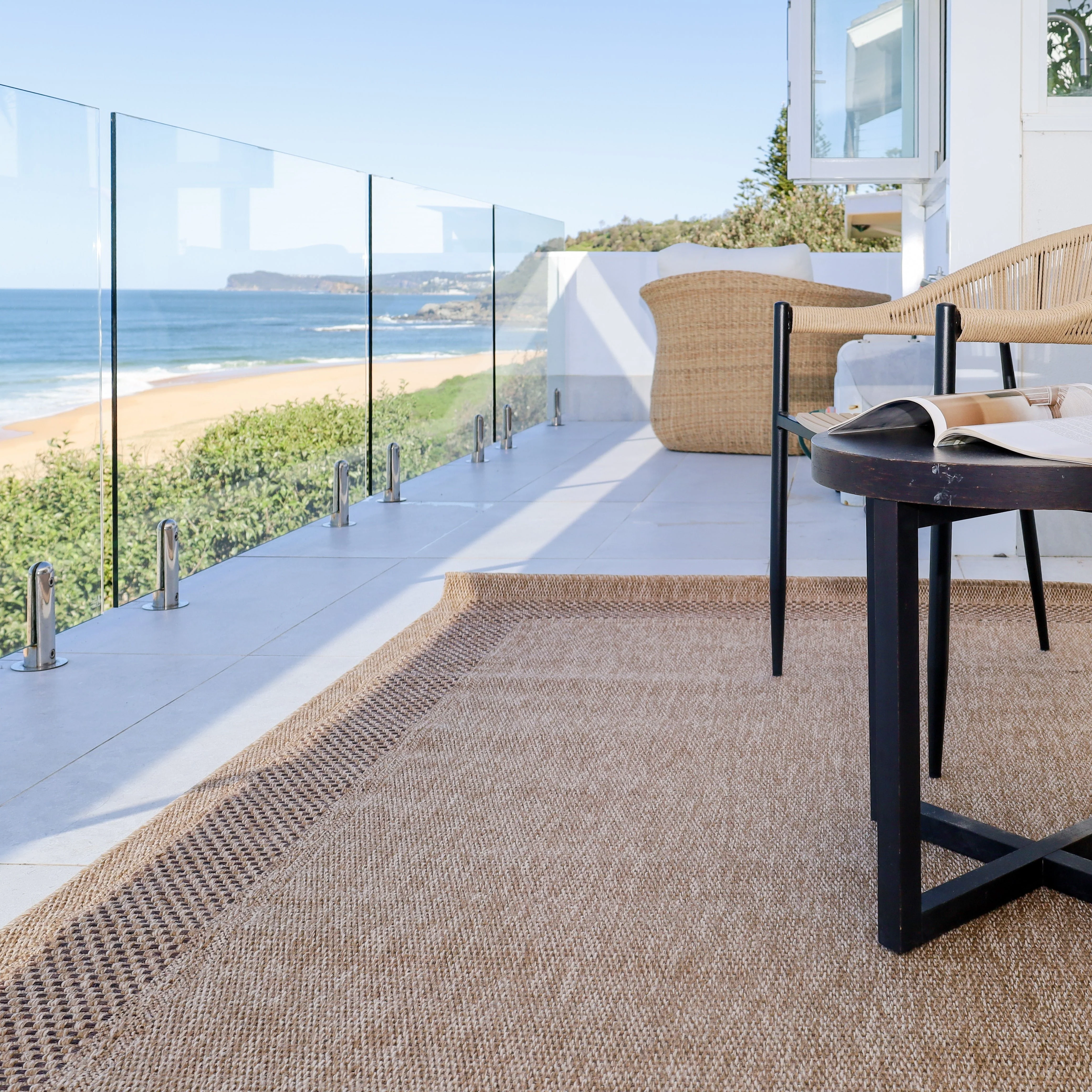 Akita Black Indoor Outdoor Rug - Image 3