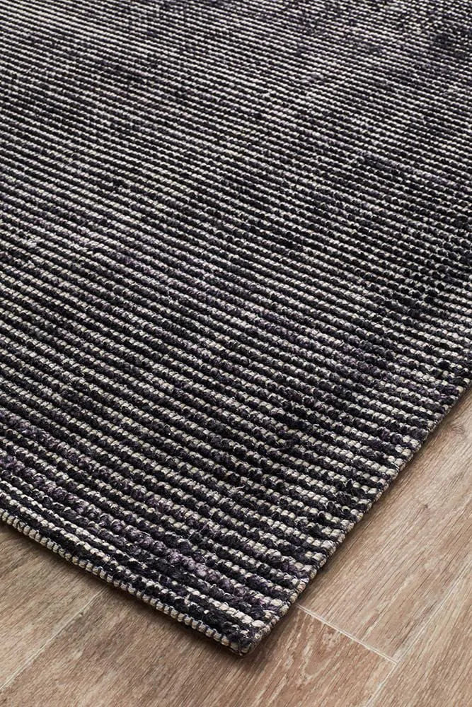 Allure Black Cotton Rayon Rug - Image 4