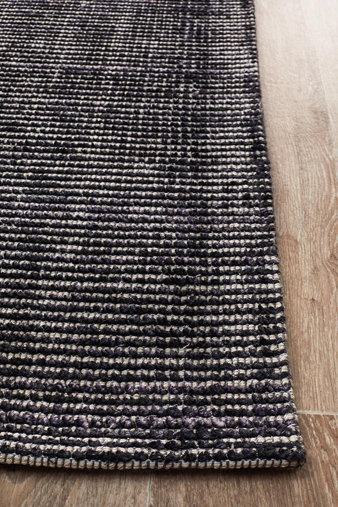 Allure Black Cotton Rayon Rug - Image 5