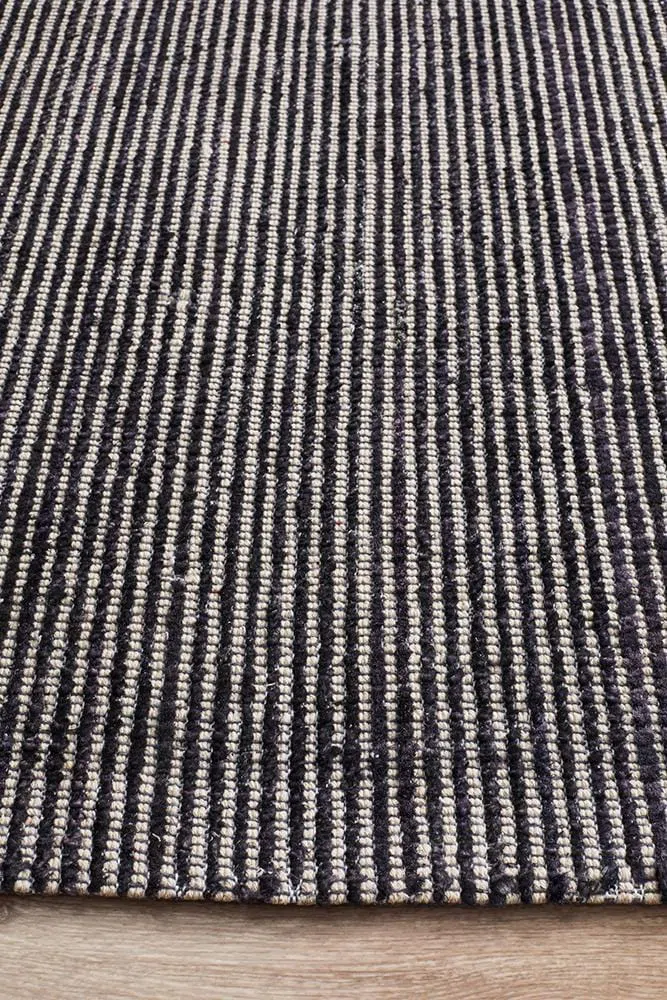 Allure Black Cotton Rayon Rug - Image 6