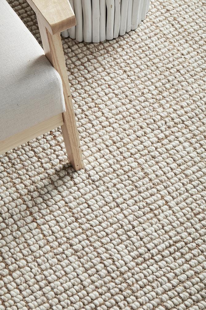 Arabella Natural Wool Jute Runner Rug - Image 3