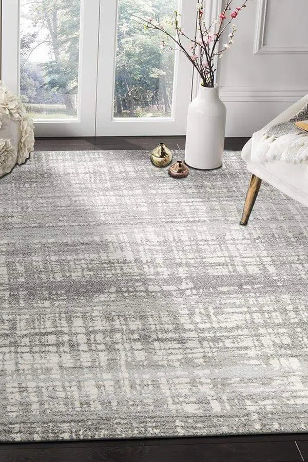Ashley Abstract Modern Silver Grey Rug - Image 3