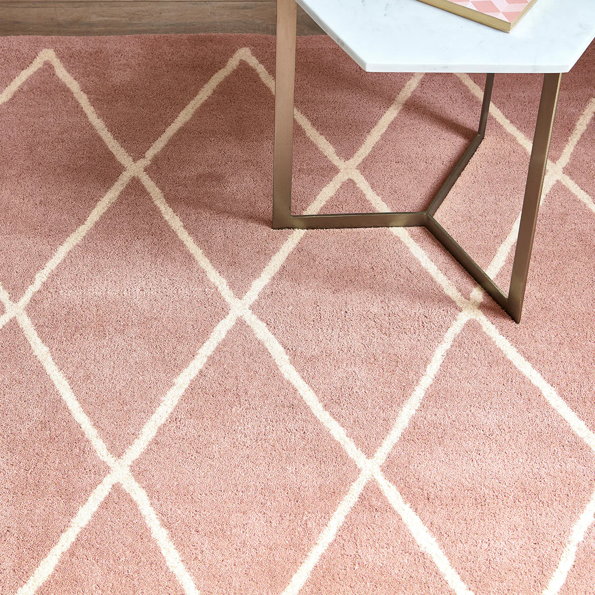Asiatic Albany Diamond Pink Rug - Image 2