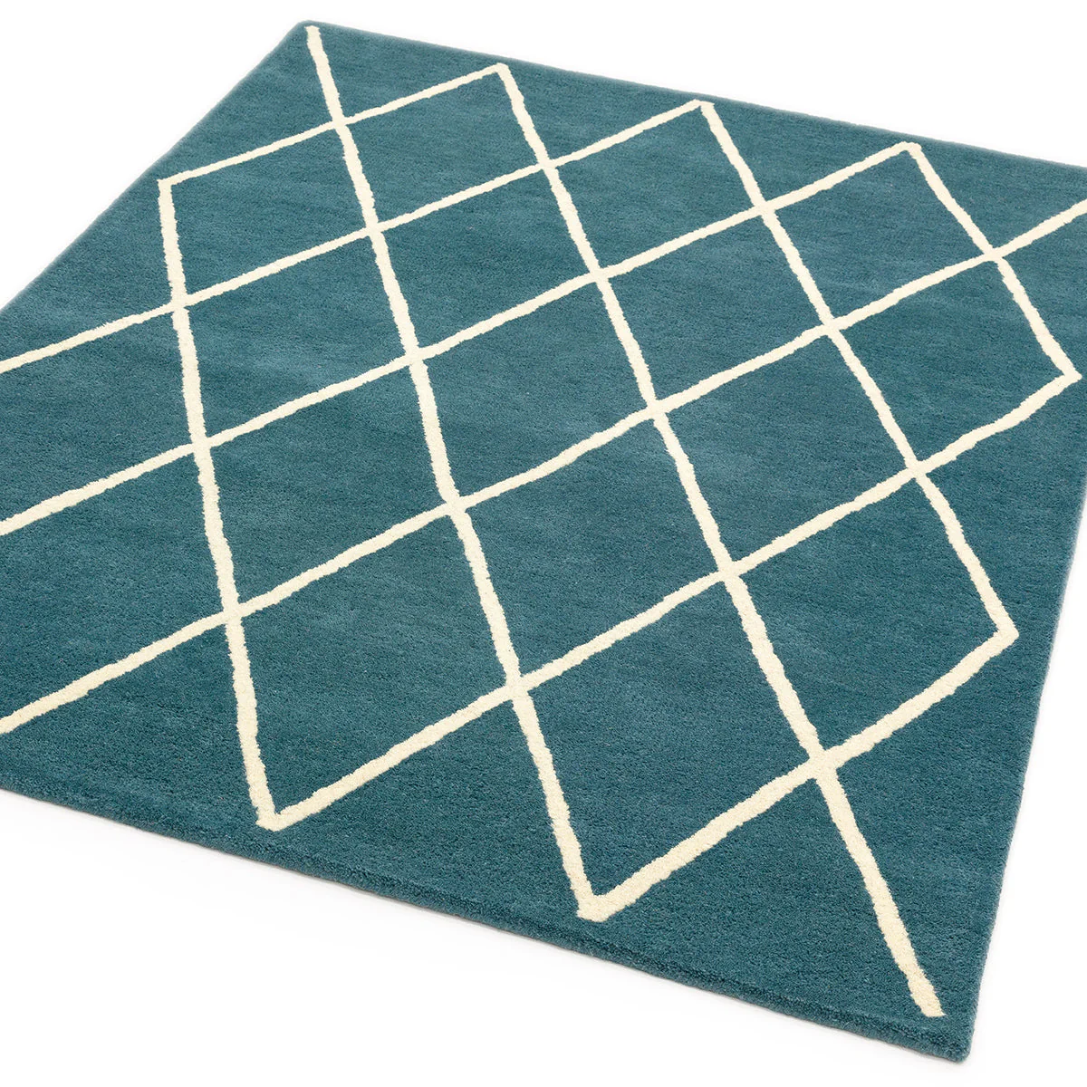 Asiatic Albany Diamond Teal Rug - Image 3
