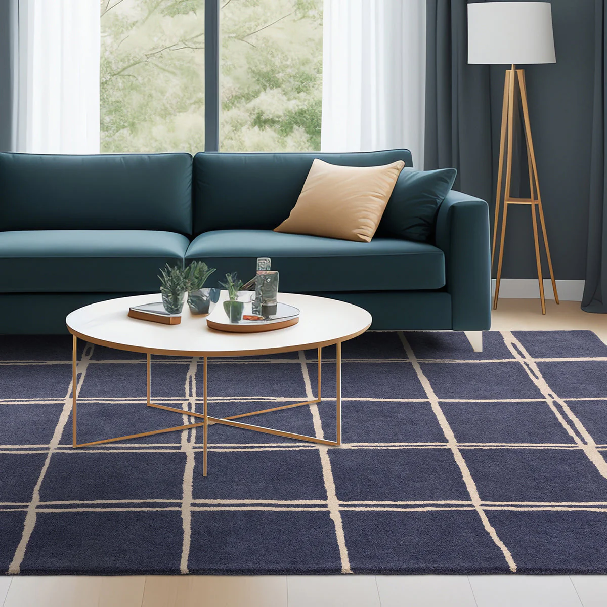 Asiatic Albany Grid Marine Rug - Image 2