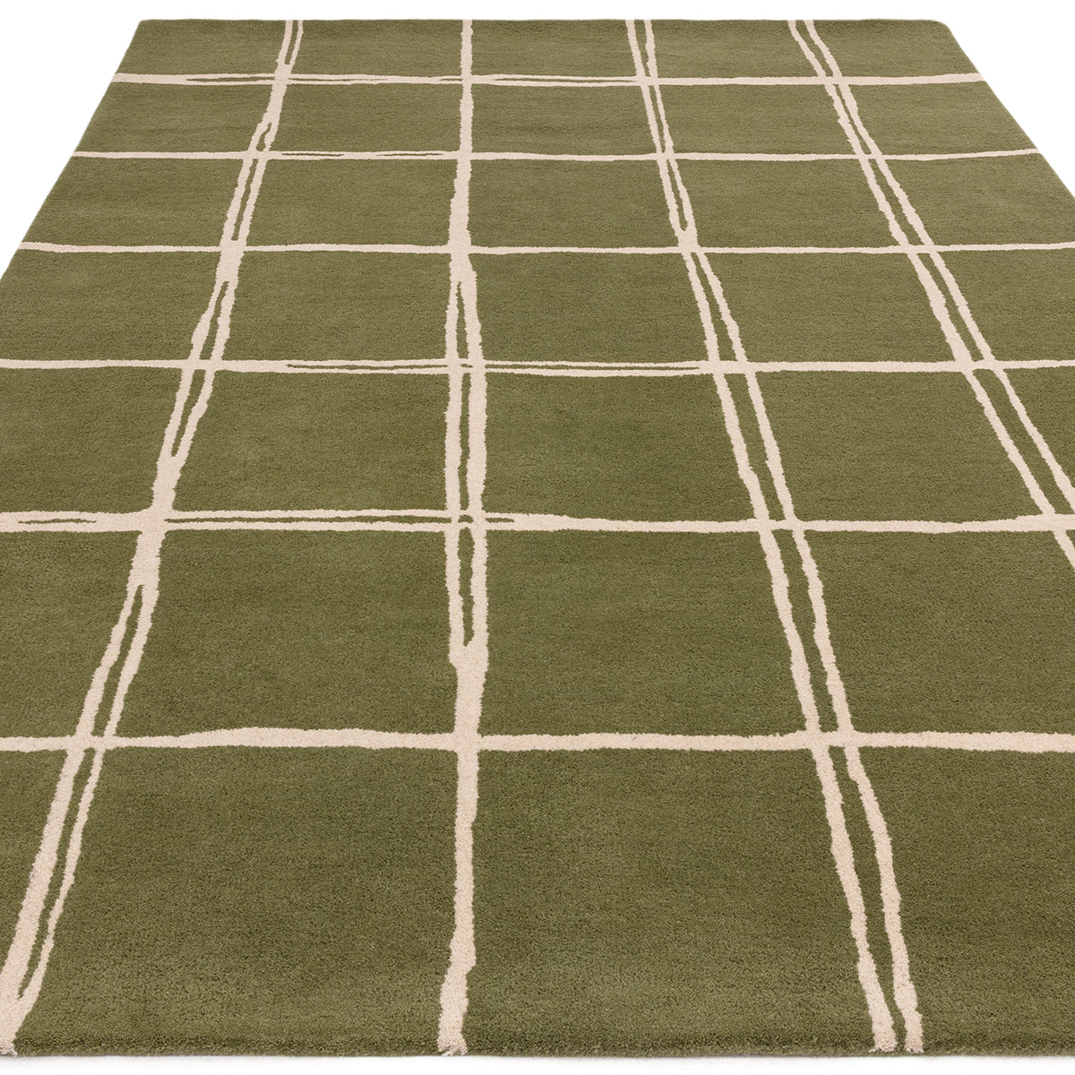 Asiatic Albany Grid Olive Rug - Image 3
