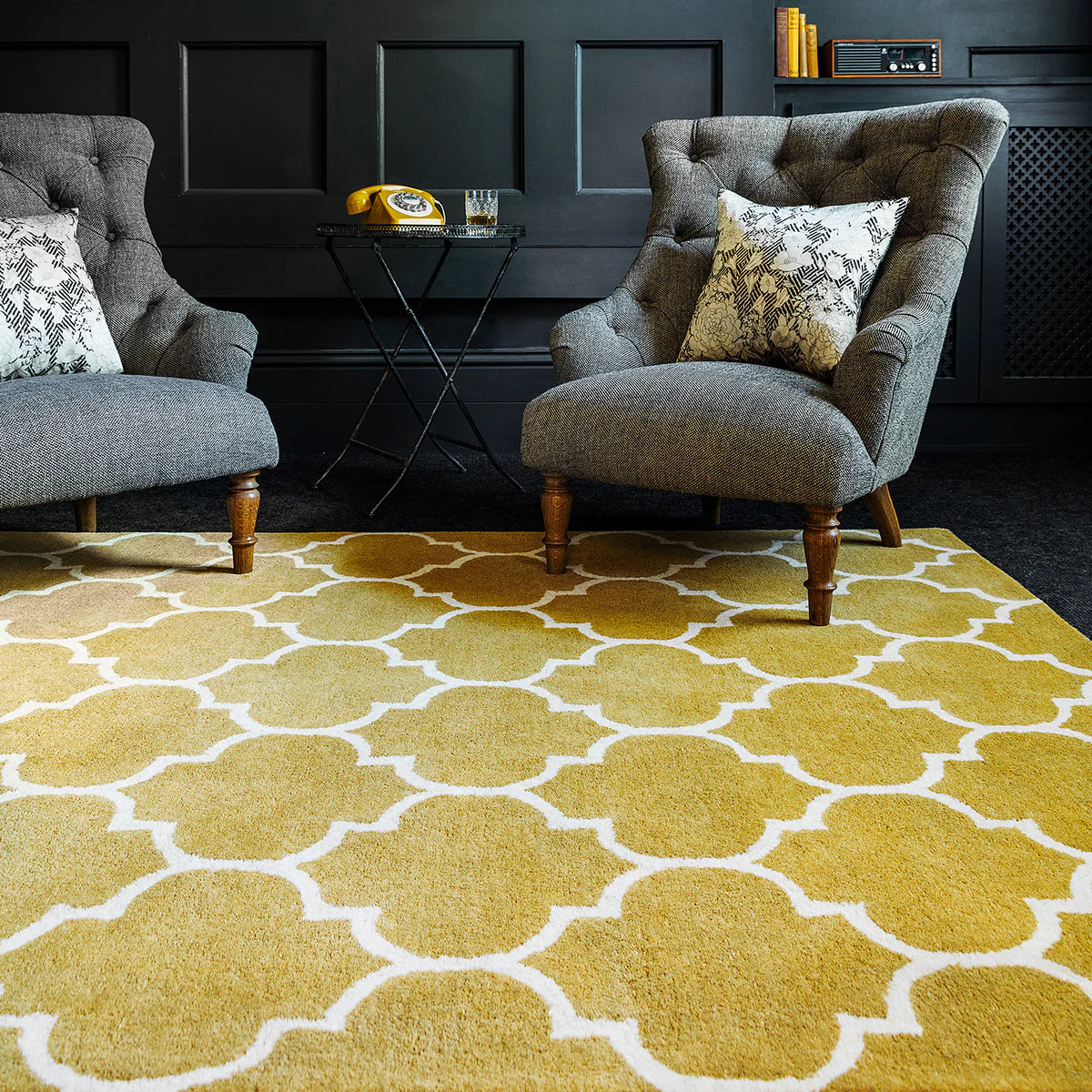 Asiatic Albany Ogee Ochre Rug - Image 2