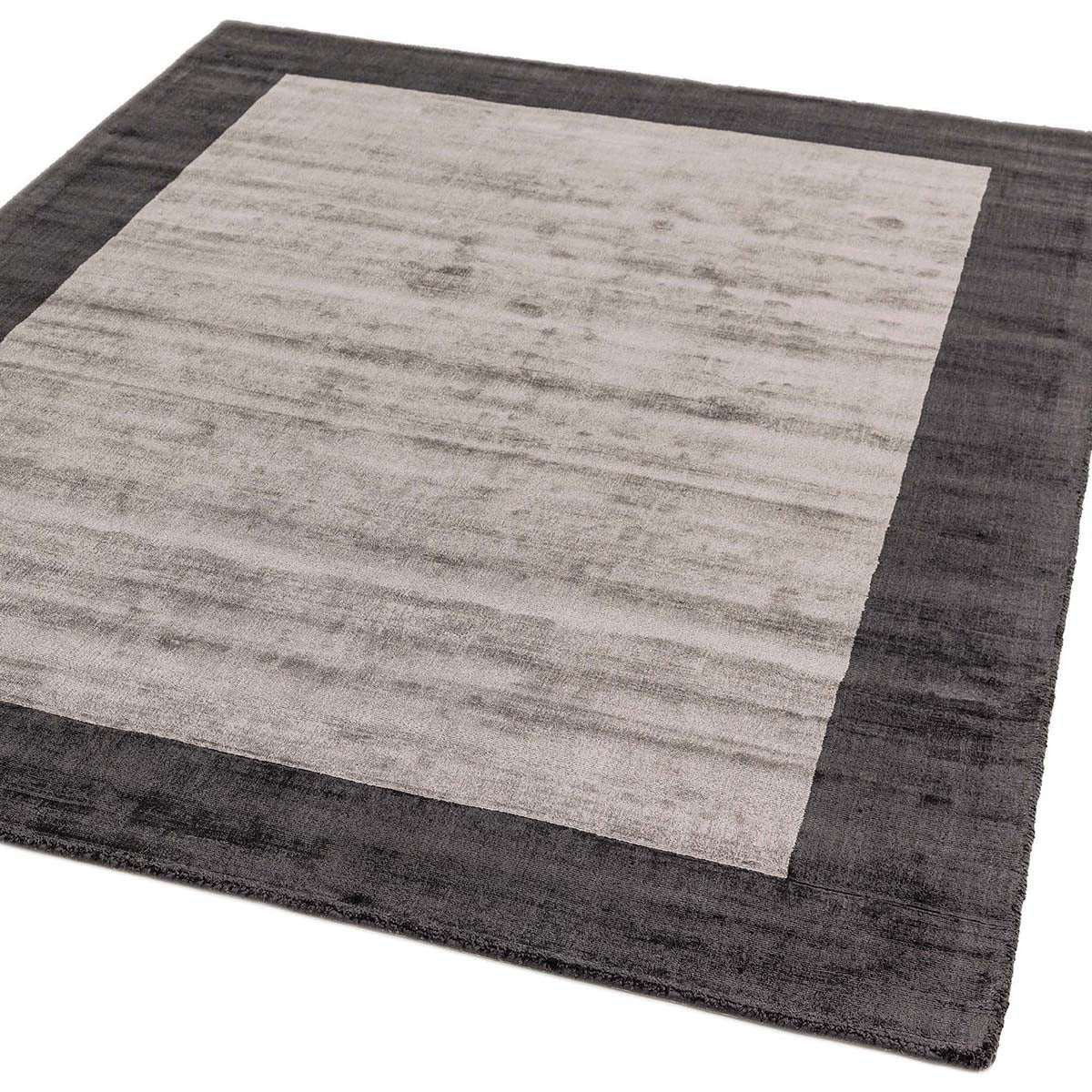 Asiatic Blade Border Charcoal Silver Rug - Image 3