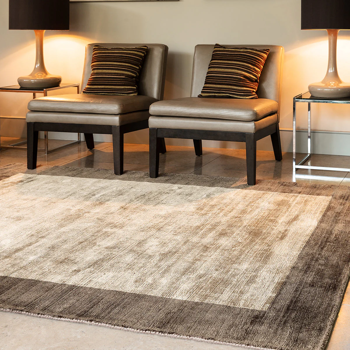 Asiatic Blade Border Choco Mocha Rug - Image 2