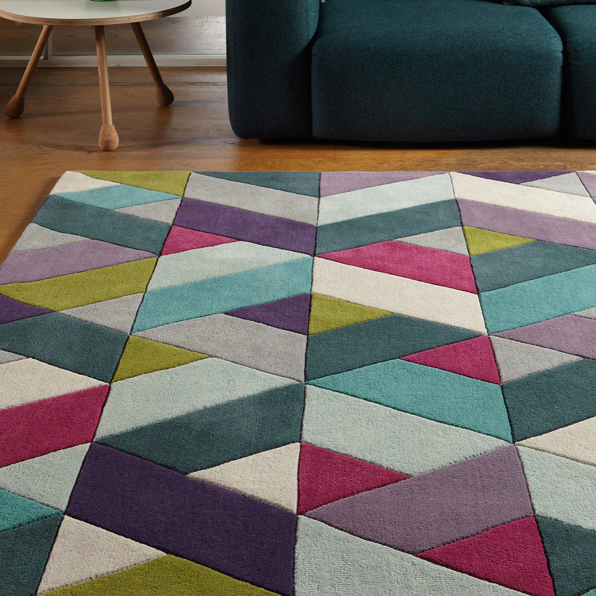 Asiatic Funk Chevron Blue Green Rug - Image 2