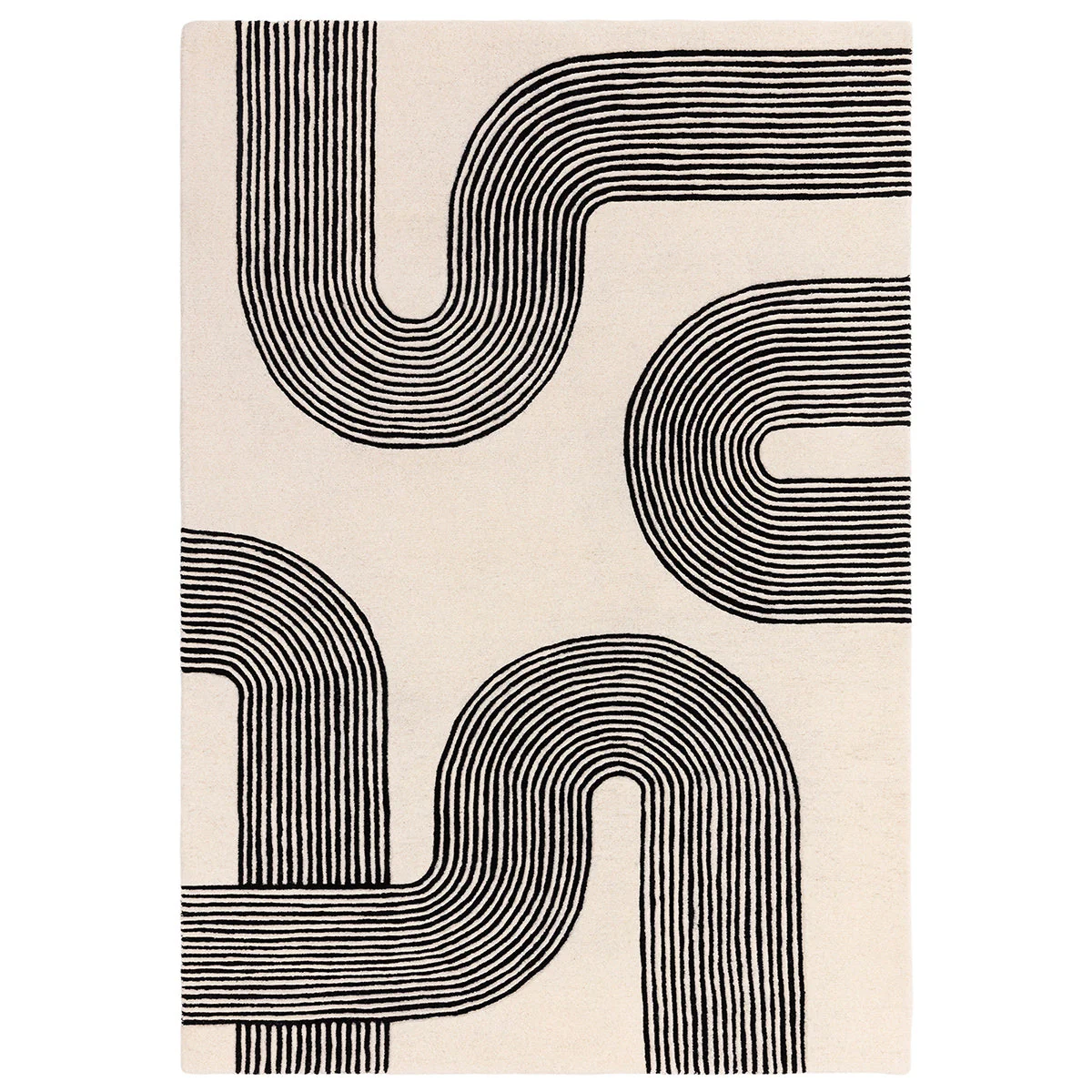 Asiatic Matrix 87 Arches Black Rug