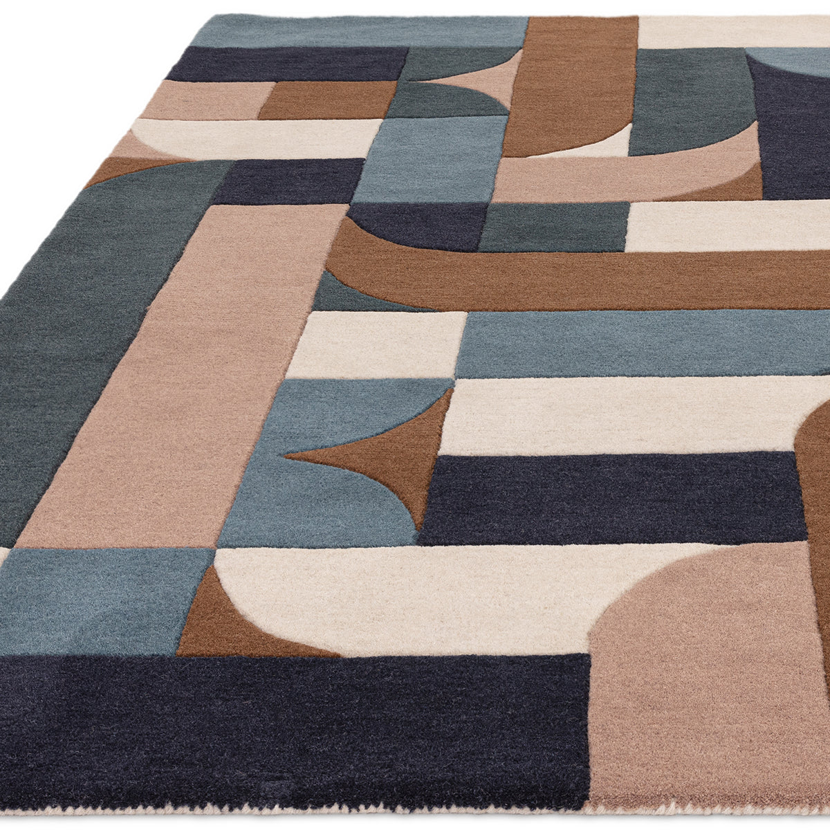 Asiatic Matrix 89 Klotski Teal Rug - Image 3