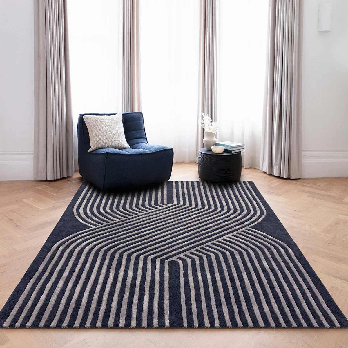 Asiatic Matrix Solsitice Navy Rug - Image 2