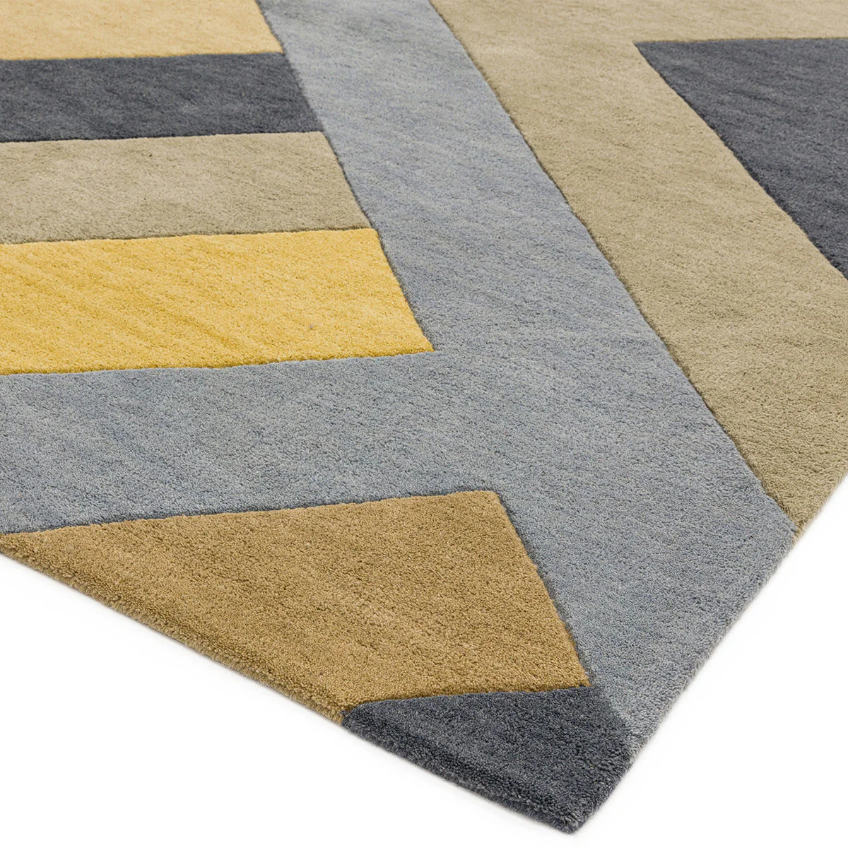 Asiatic Reef 02 Big Zig Ochre Grey Rug - Image 3