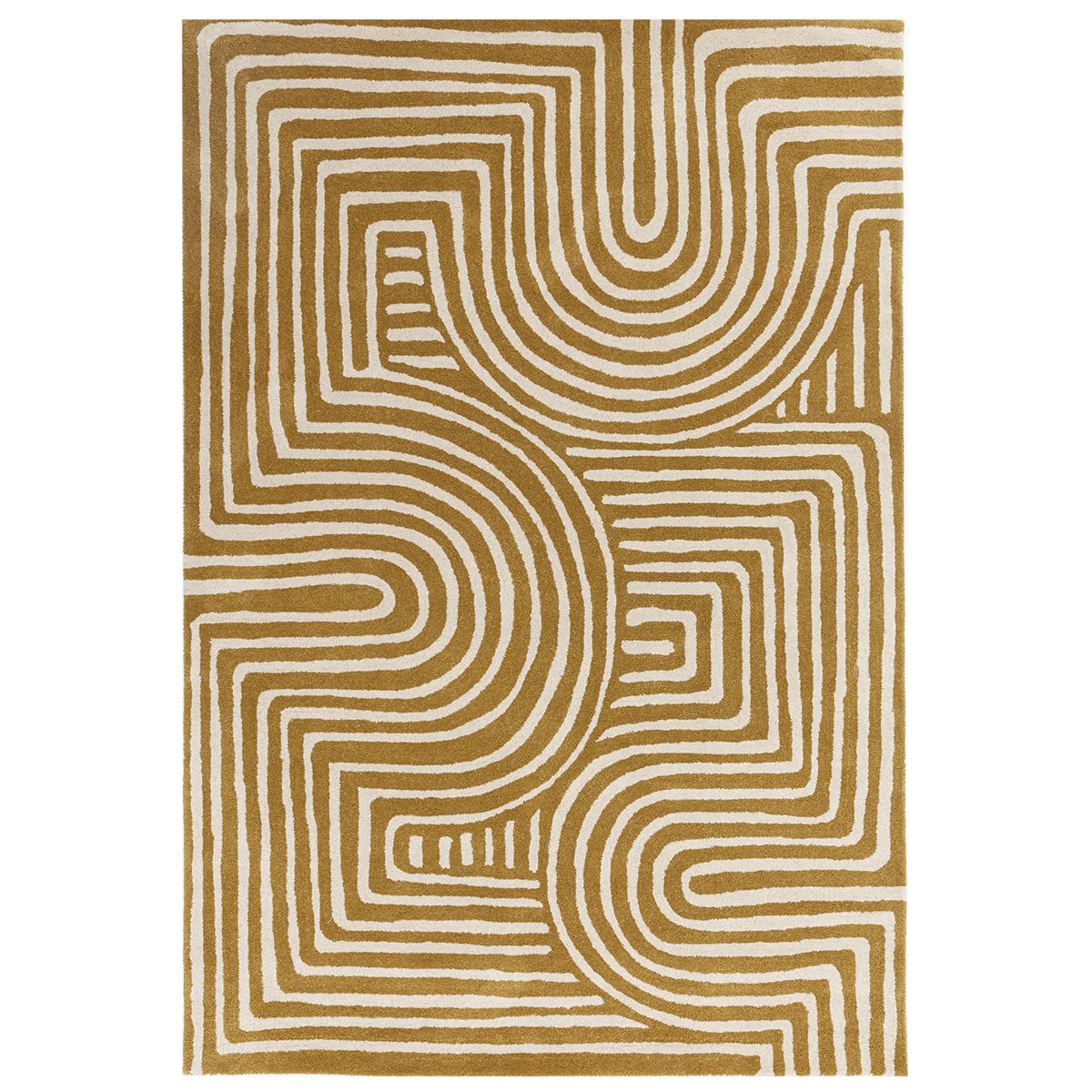Asiatic Reef 28 Curve Ochre Rug