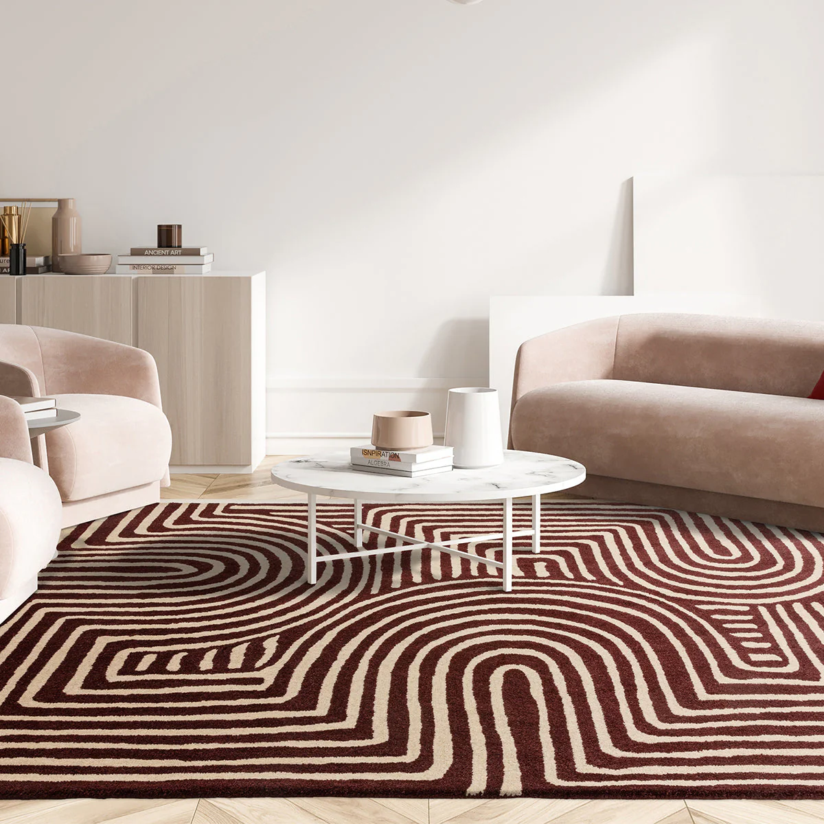 Asiatic Reef 29 Curve Plum Rug - Image 2
