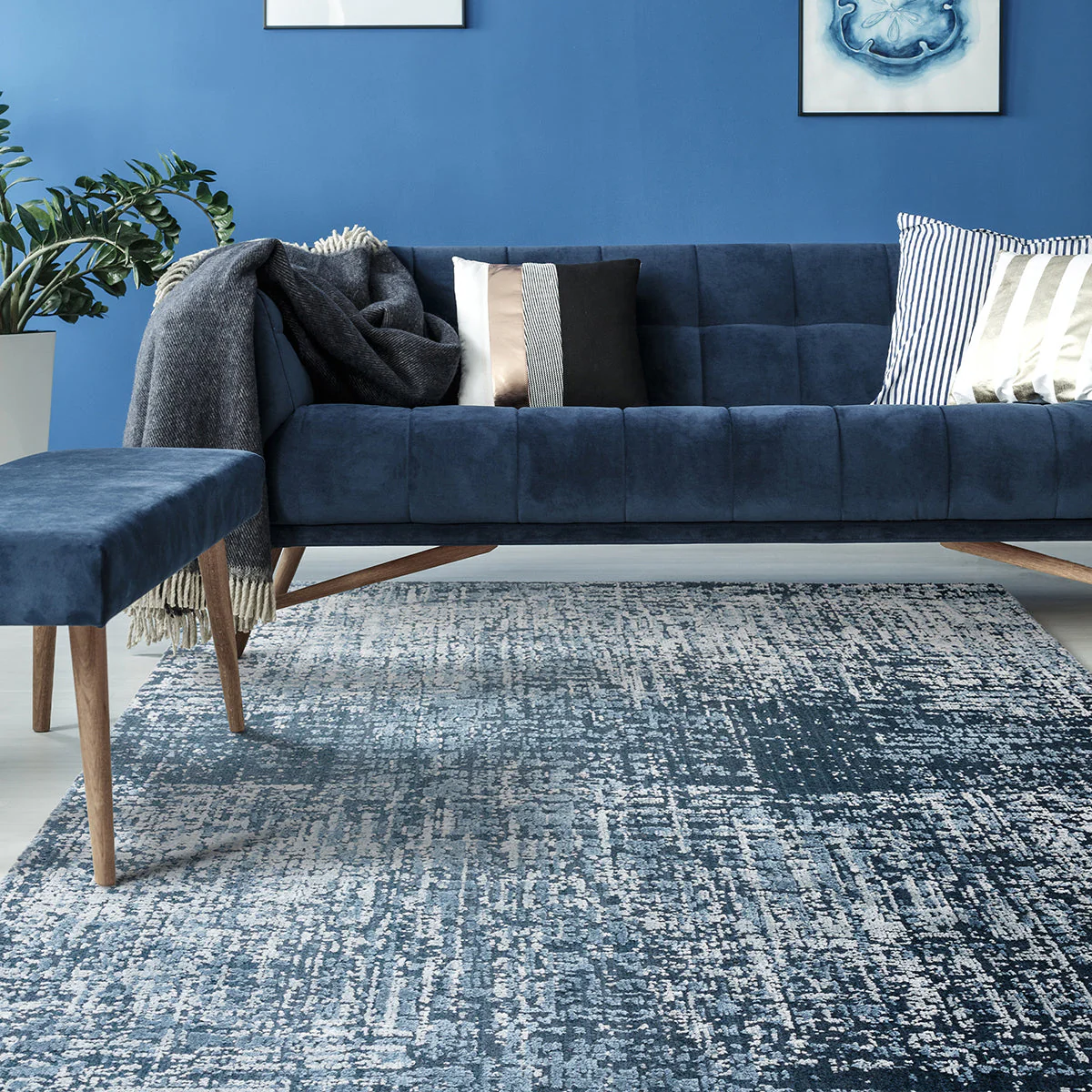 Asiatic Torino Petrol Blue Rug - Image 2