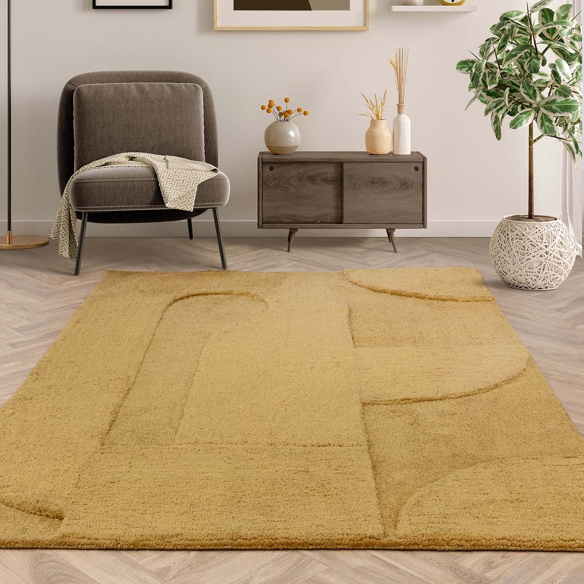 Asiatic Tova Ochre Rug - Image 2