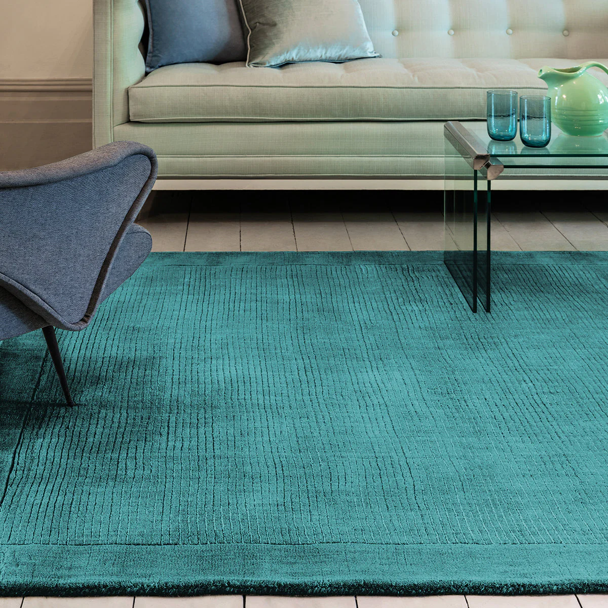 Asiatic York Teal Rug - Image 2