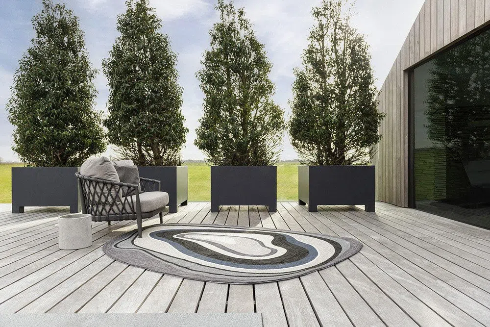 Brink & Campman Aura Grey Outdoor Rug 477304 - Image 2
