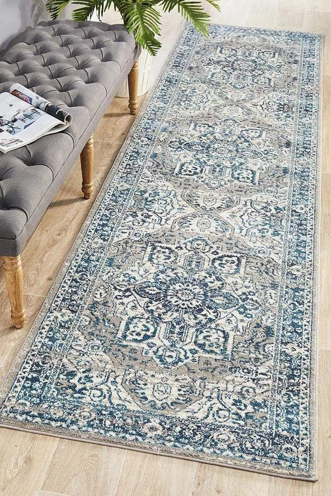 Babylon 207 Blue Runner Rug - Image 3