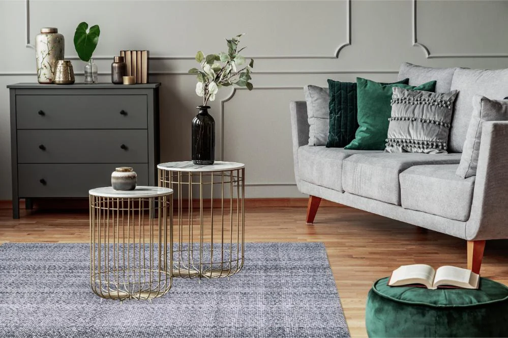 Basket Grey Weave Wool Rug - Image 3