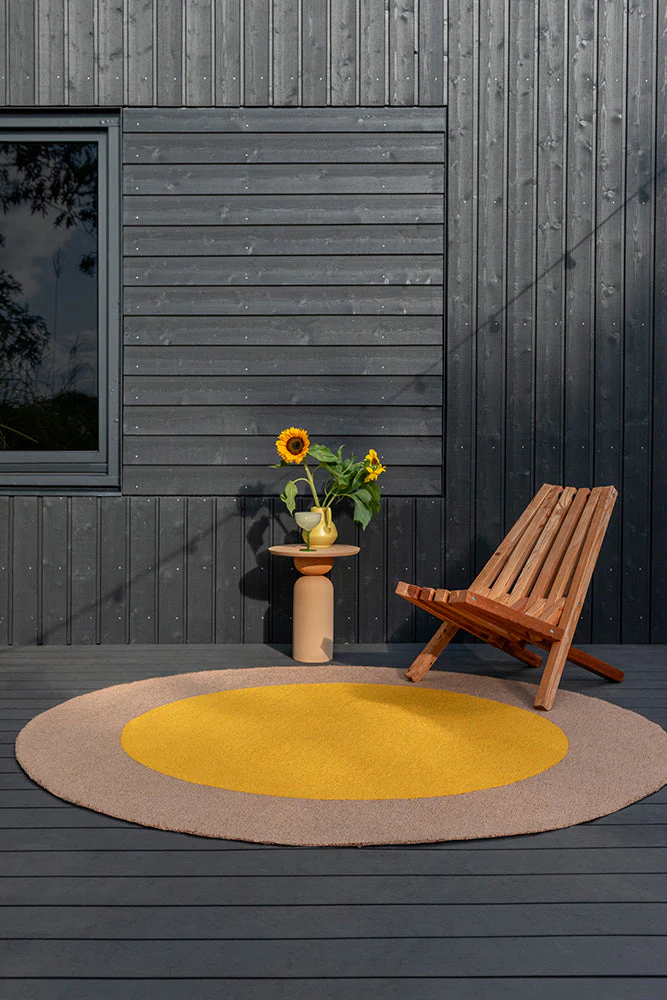 Brink & Campman Habitat Festival Round Yellow 496306 Outdoor Rug - Image 2