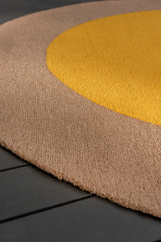 Brink & Campman Habitat Festival Round Yellow 496306 Outdoor Rug - Image 3