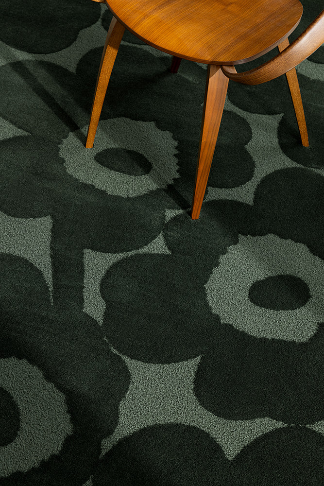 Marimekko Unikko Dark Green 132207 Rug - Image 4