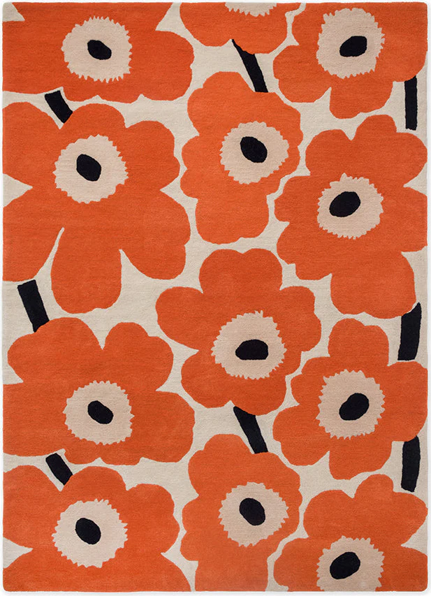 Marimekko Unikko Orange Red 132403 Rug