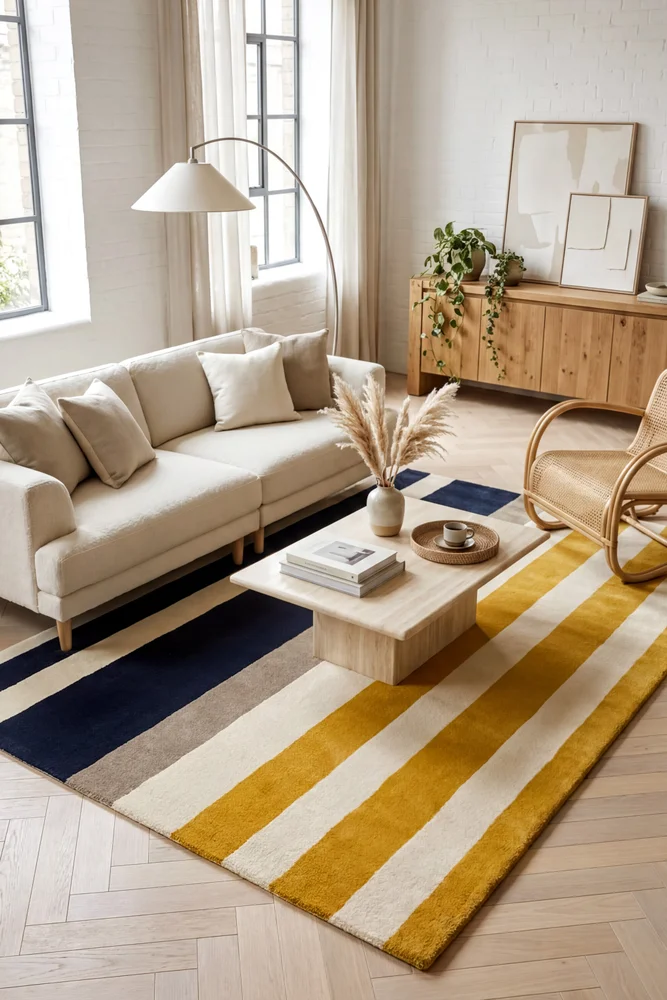 Marimekko Ralli Yellow 132606 Rug - Image 2