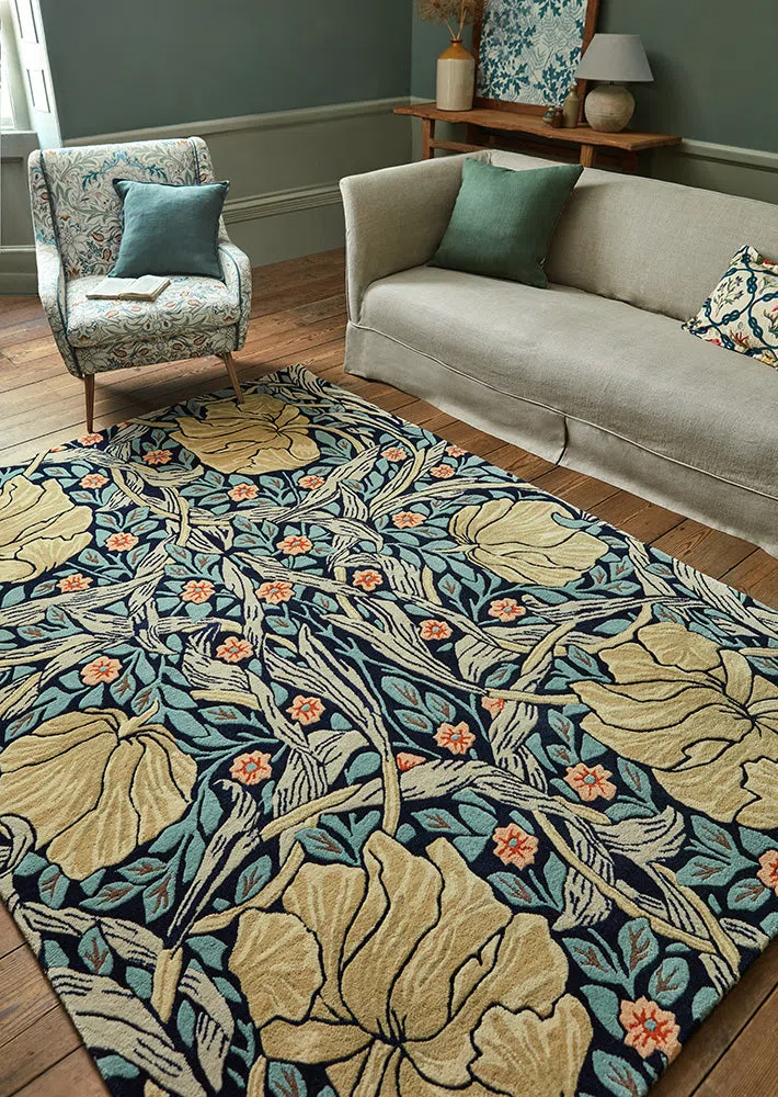 Morris & Co Pimpernel Indigo 028818 Rug - Image 2