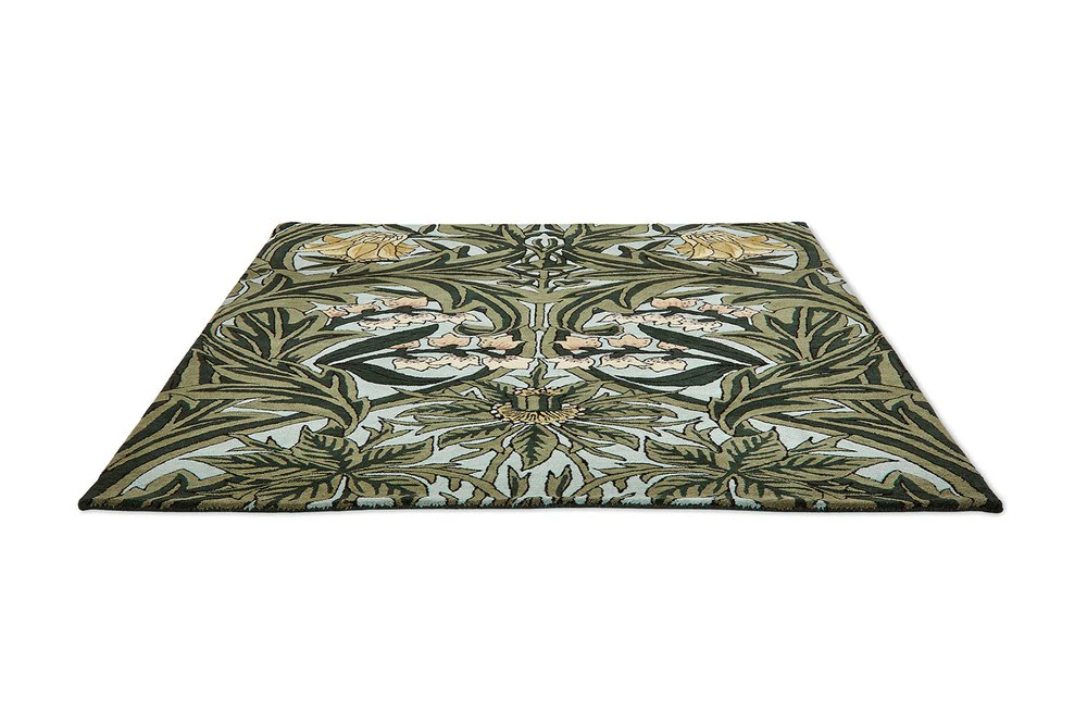 Morris & Co Bluebell Leafy Arbour Green 127607 Rug - Image 5